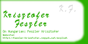 krisztofer feszler business card